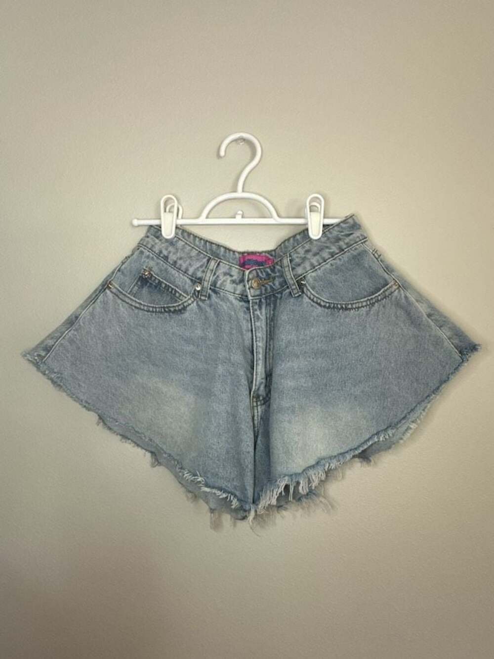 Edikted Flare Denim Shorts